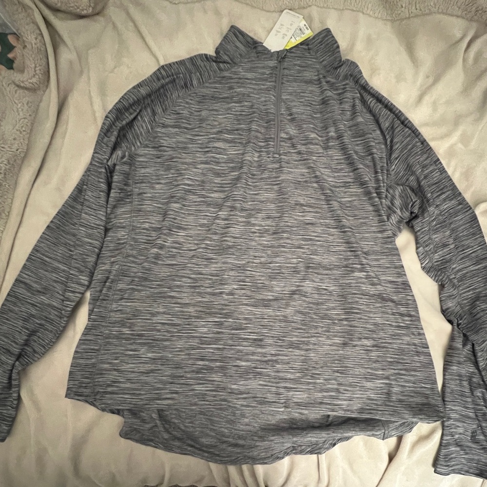 All in Motion Women's Activewear Zip Up Pullover Black/Gray. Sz XXL NWT - Picture 2 of 6